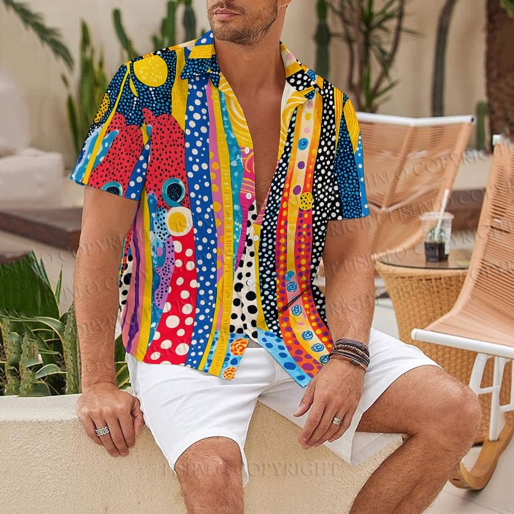 Polka Dot Universe Printed Hawaiian Shirt