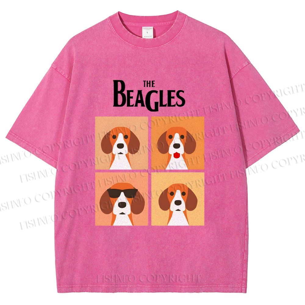 Unisex The Beagles Printed Washed Tee