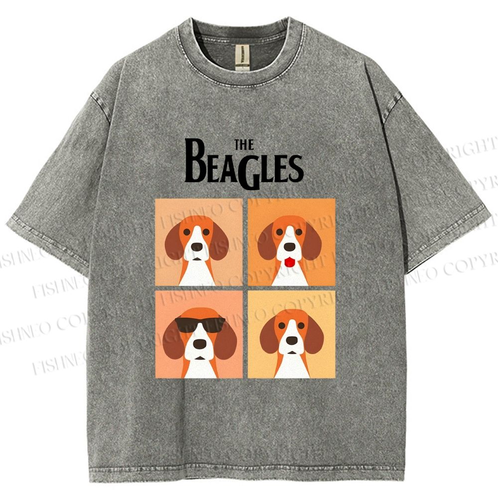 Unisex The Beagles Printed Washed Tee