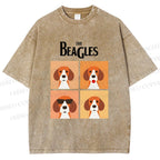 Unisex The Beagles Printed Washed Tee