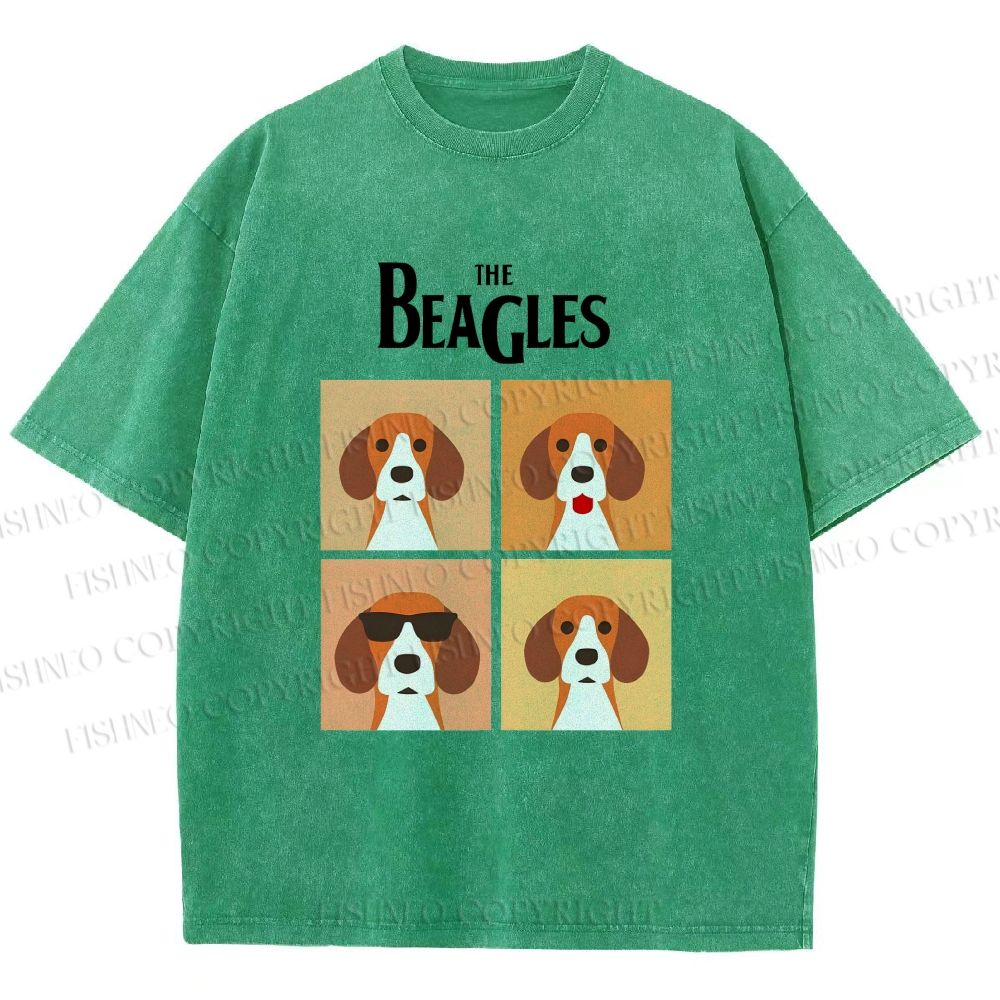 Unisex The Beagles Printed Washed Tee
