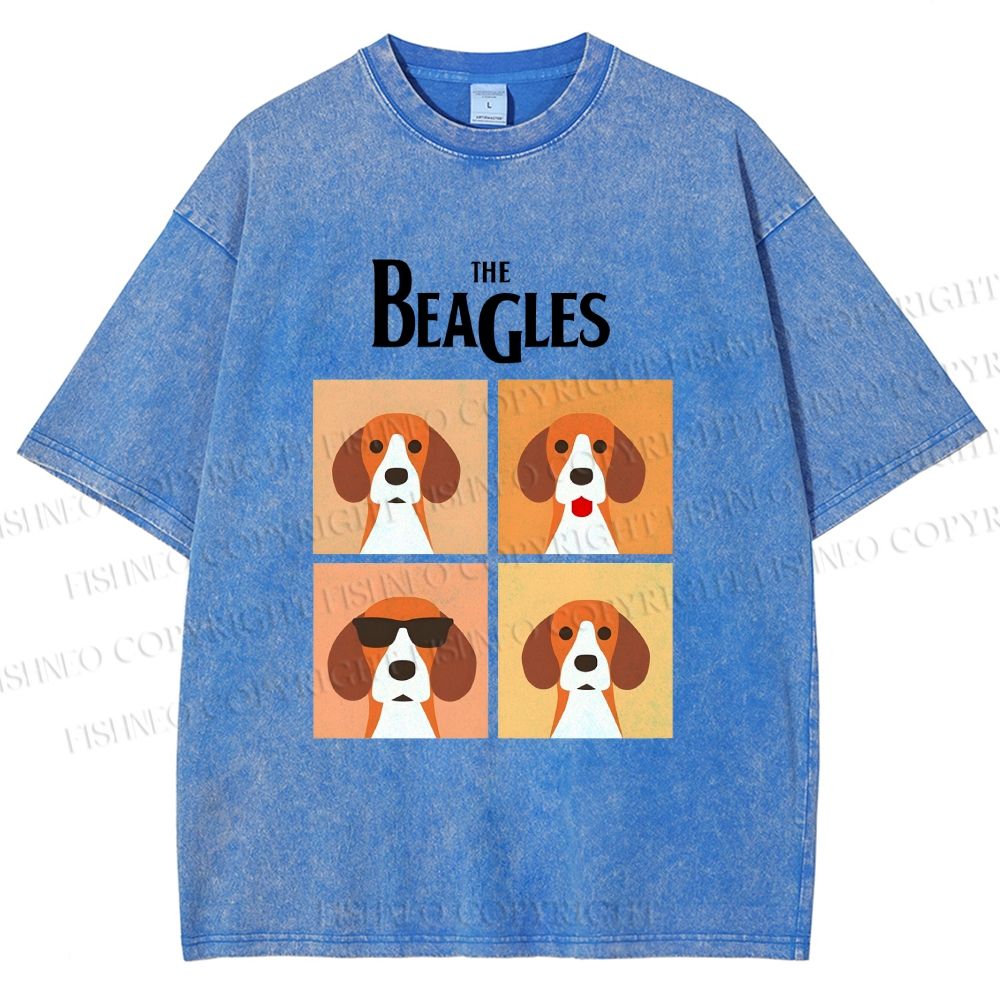 Unisex The Beagles Printed Washed Tee