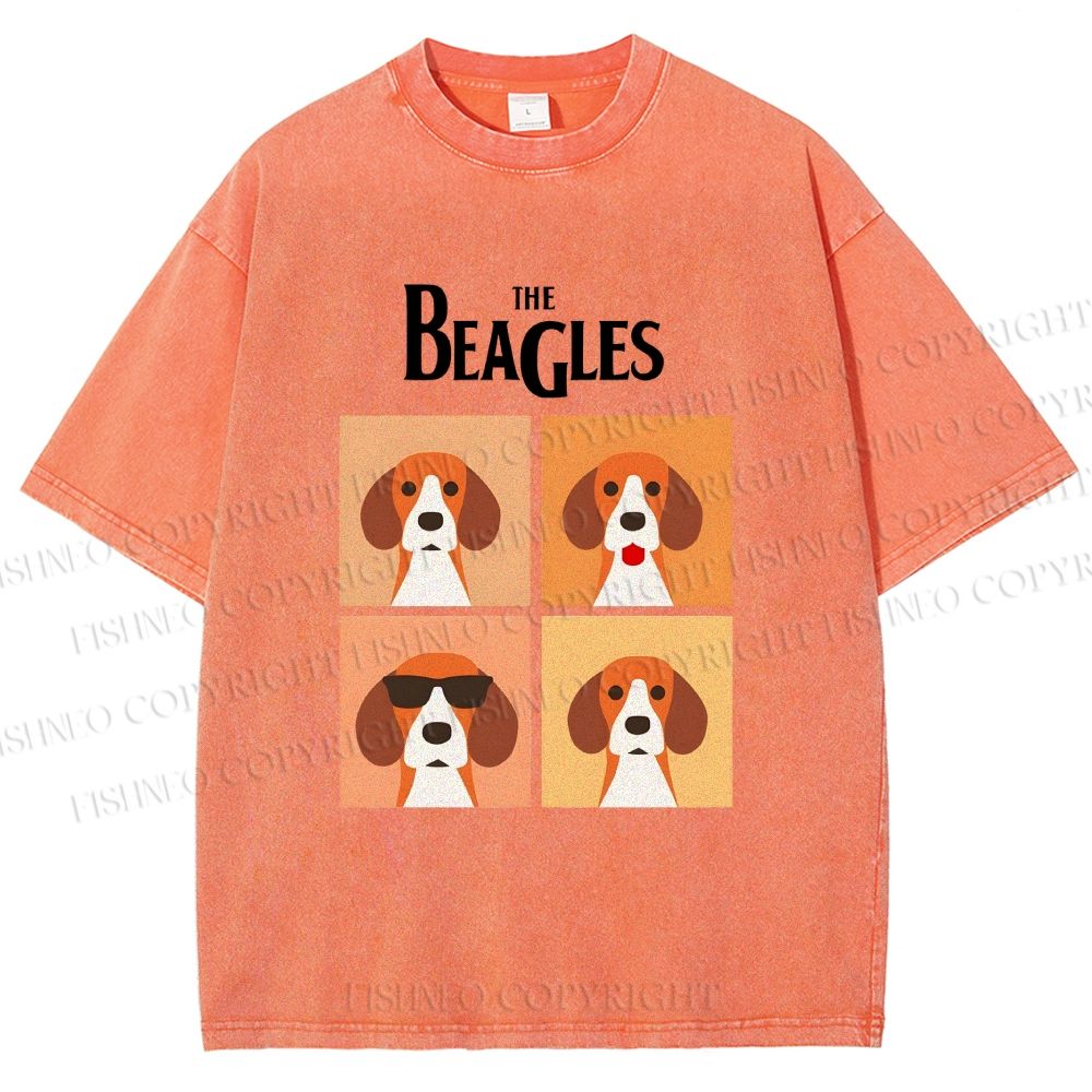 Unisex The Beagles Printed Washed Tee