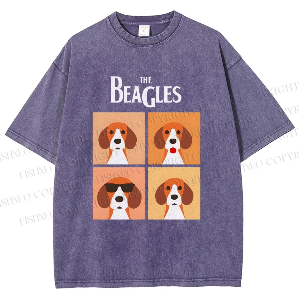 Unisex The Beagles Printed Washed Tee