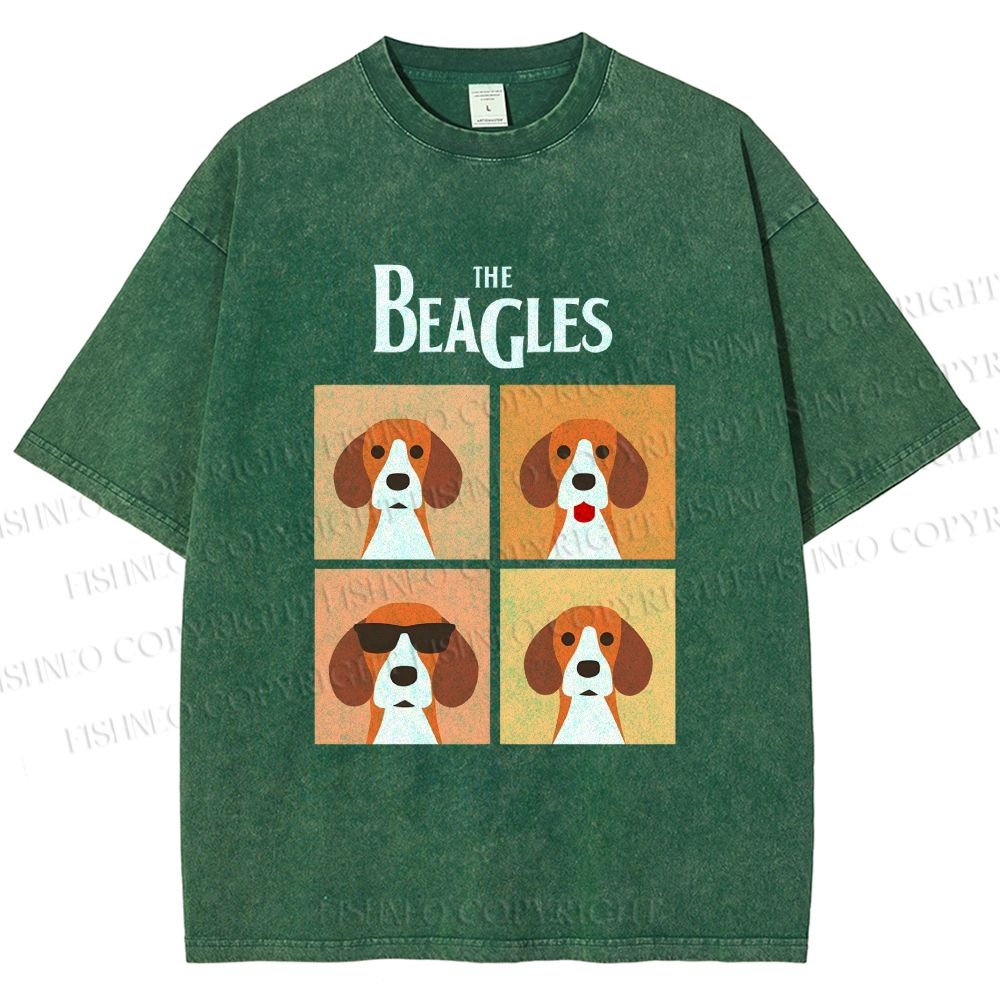 Unisex The Beagles Printed Washed Tee