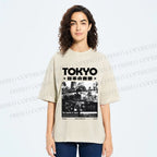 Unisex Toykyo Japan Printed Washed Tee