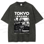 Unisex Toykyo Japan Printed Washed Tee