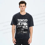 Unisex Toykyo Japan Printed Washed Tee