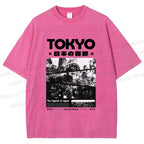 Unisex Toykyo Japan Printed Washed Tee