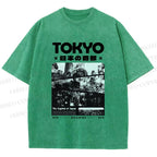 Unisex Toykyo Japan Printed Washed Tee