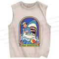 Unisex Stay Positive Printed Washed Tank Top