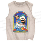 Unisex Stay Positive Printed Washed Tank Top