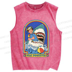 Unisex Stay Positive Printed Washed Tank Top