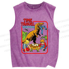 Unisex Time Travel For Beginners Printed Washed Tank Top