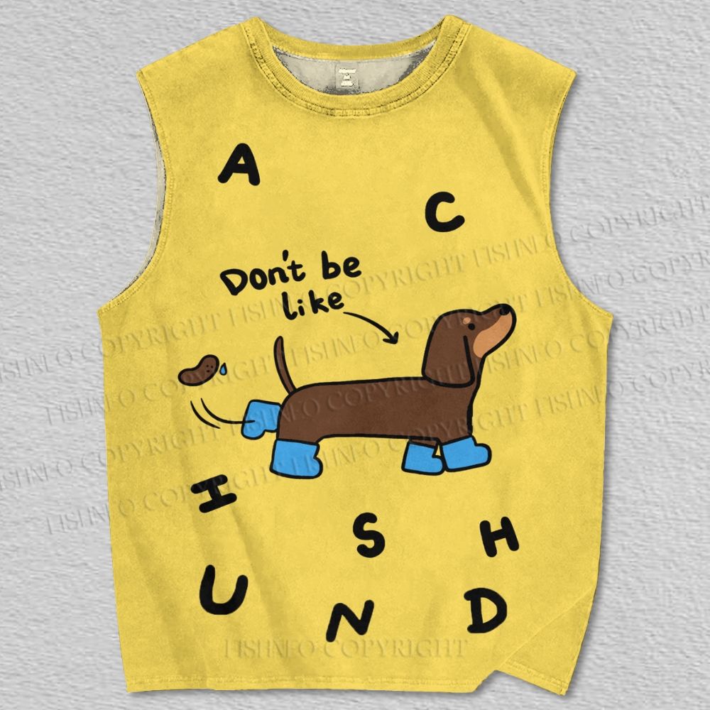 Unisex Sassy Wiener Dog Printed Tank Top
