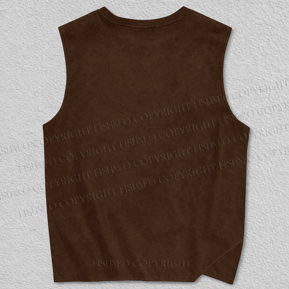 Unisex Christmas Spot Dog Printed Tank Top