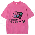 Microsoft Windows 98 Vintage Wash Japanese Design T-Shirt