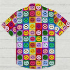 Smiley Puzzle Printed Hawaiian Shirt