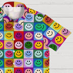 Smiley Puzzle Printed Hawaiian Shirt