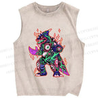 Unisex Weird Eye Monster Sparkling Printed Washed Tank Top