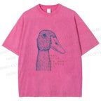 Unisex Are You Mucking Me Goose Printed Washed Tee
