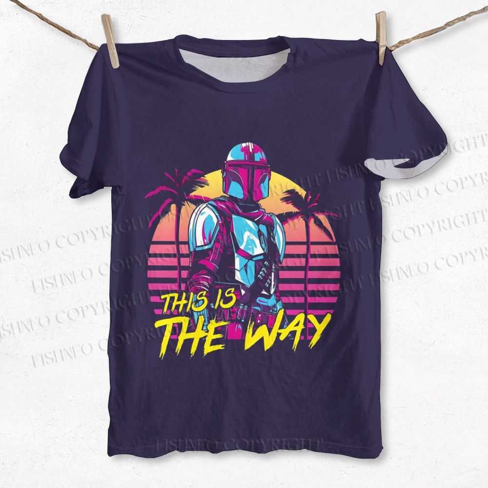 Unisex Star Wars Mandalorian Printed Classic T-shirt