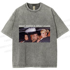 Unisex Make America Great Again Printed Washed Tee