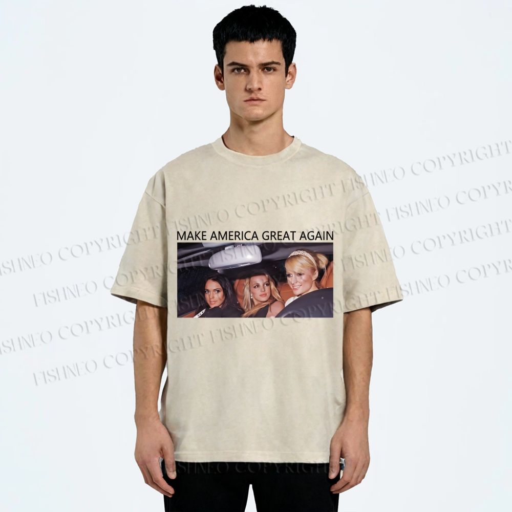 Unisex Make America Great Again Printed Washed Tee