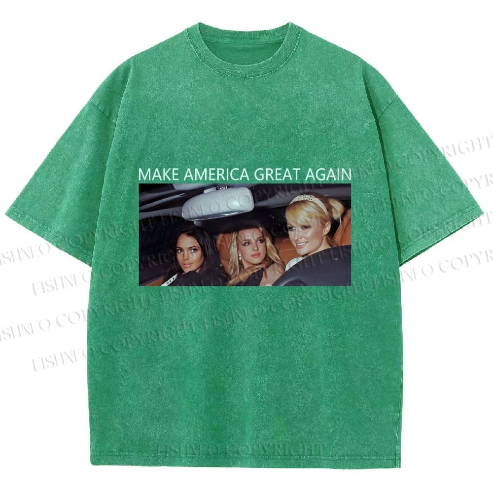 Unisex Make America Great Again Printed Washed Tee