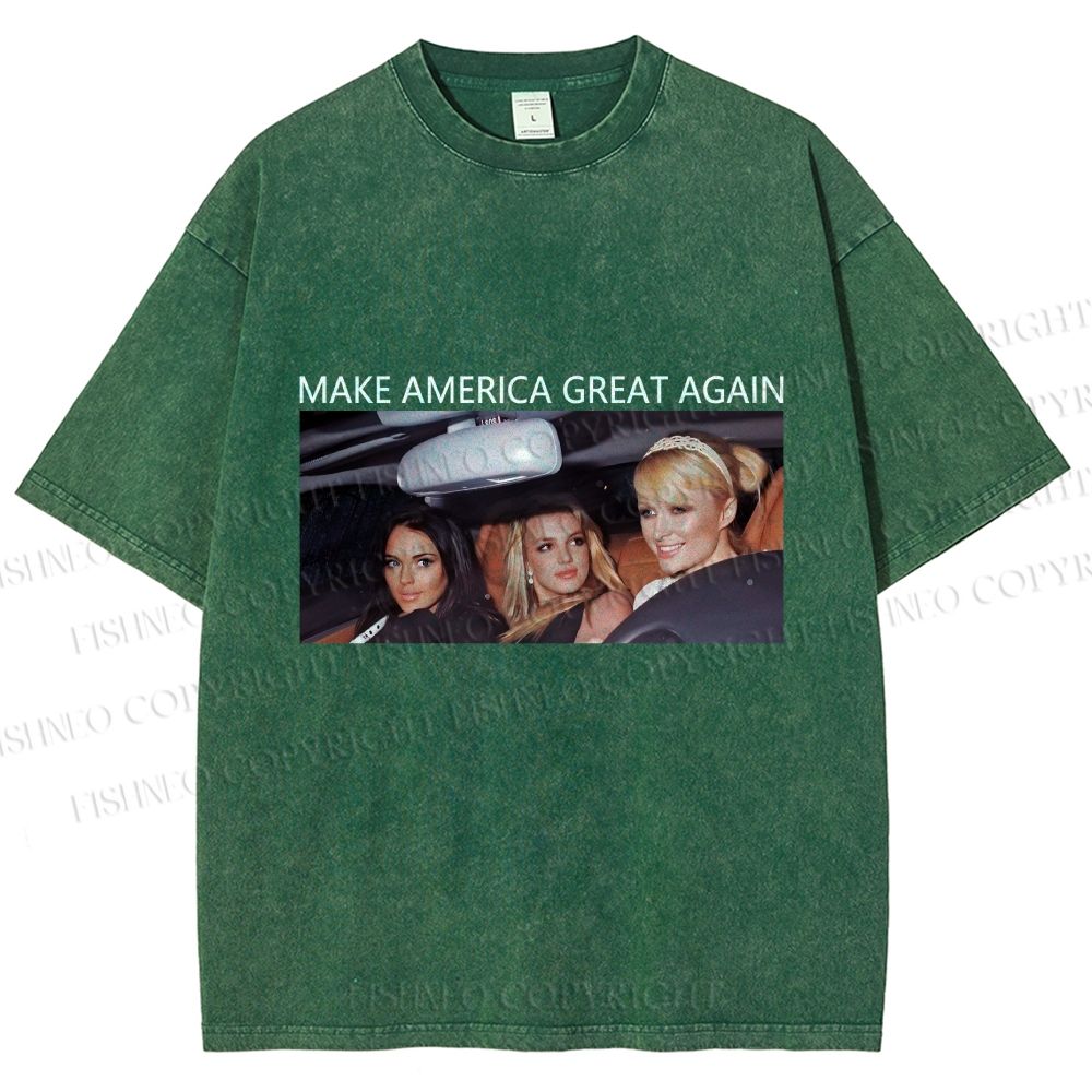 Unisex Make America Great Again Printed Washed Tee