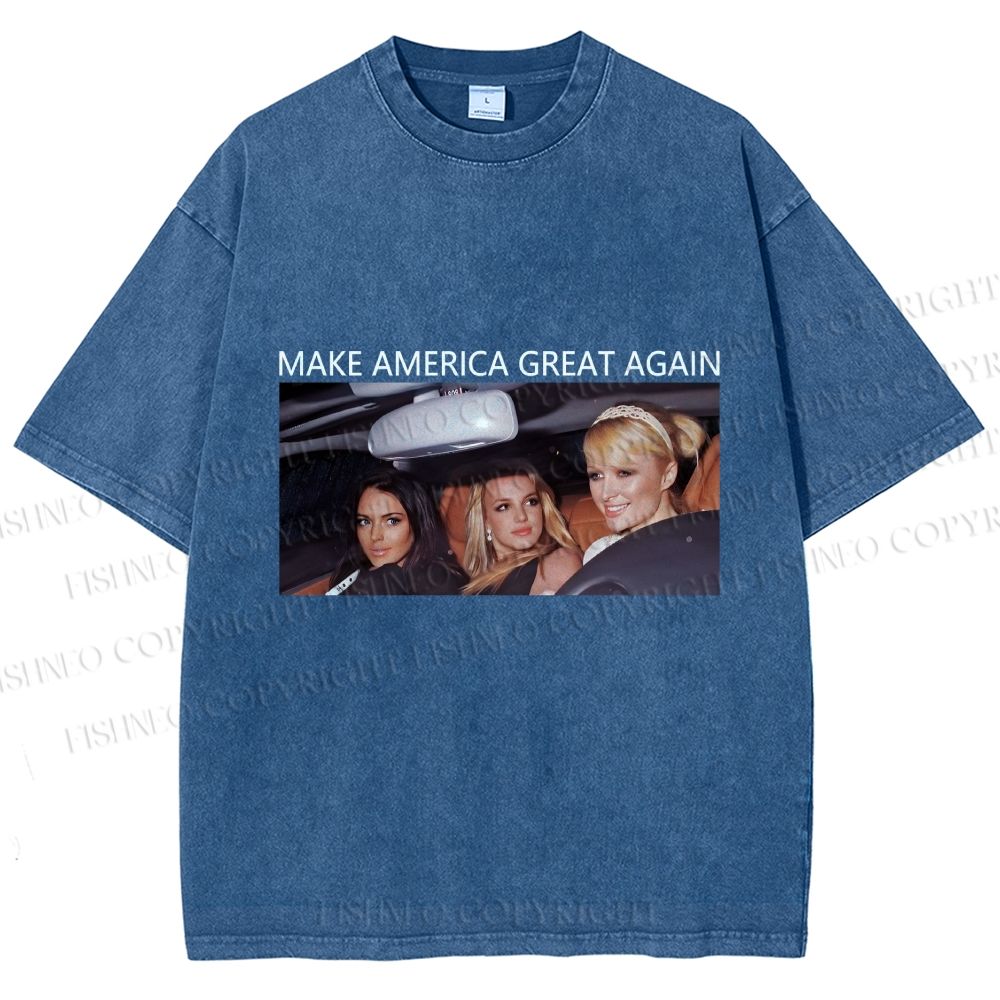 Unisex Make America Great Again Printed Washed Tee