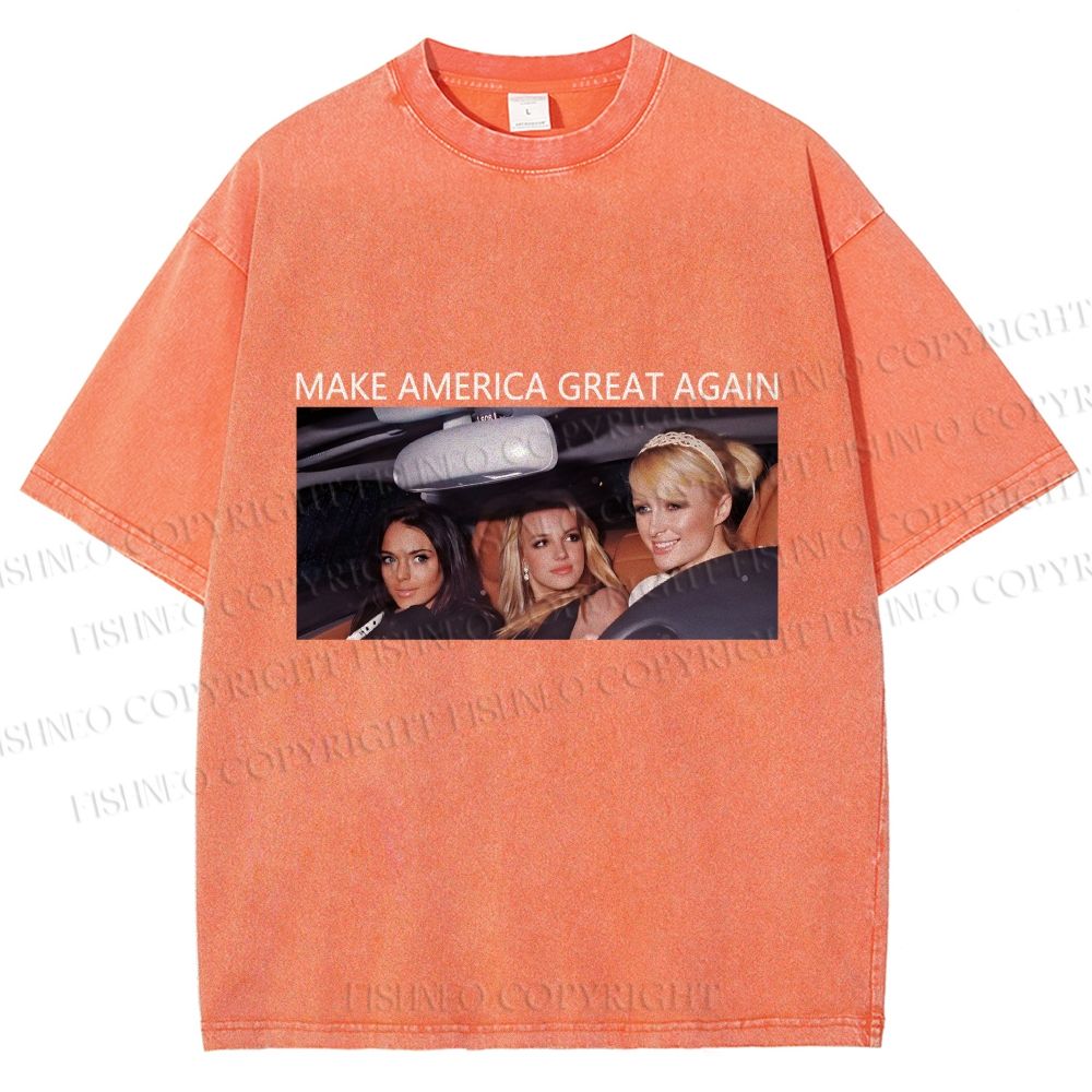 Unisex Make America Great Again Printed Washed Tee