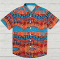 River And Land Figures Printed Hawaiian Shirt