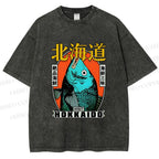 Unisex Visit Hokkaido Printed Washed Tee