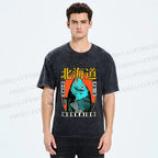 Unisex Visit Hokkaido Printed Washed Tee