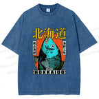 Unisex Visit Hokkaido Printed Washed Tee