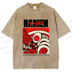 Unisex Ramen Culture Printed Washed Tee