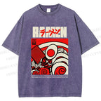 Unisex Ramen Culture Printed Washed Tee