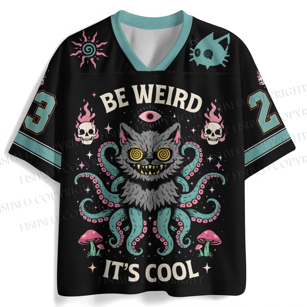 Be Weird It's Cool Octopus Cat Jersey Shirts