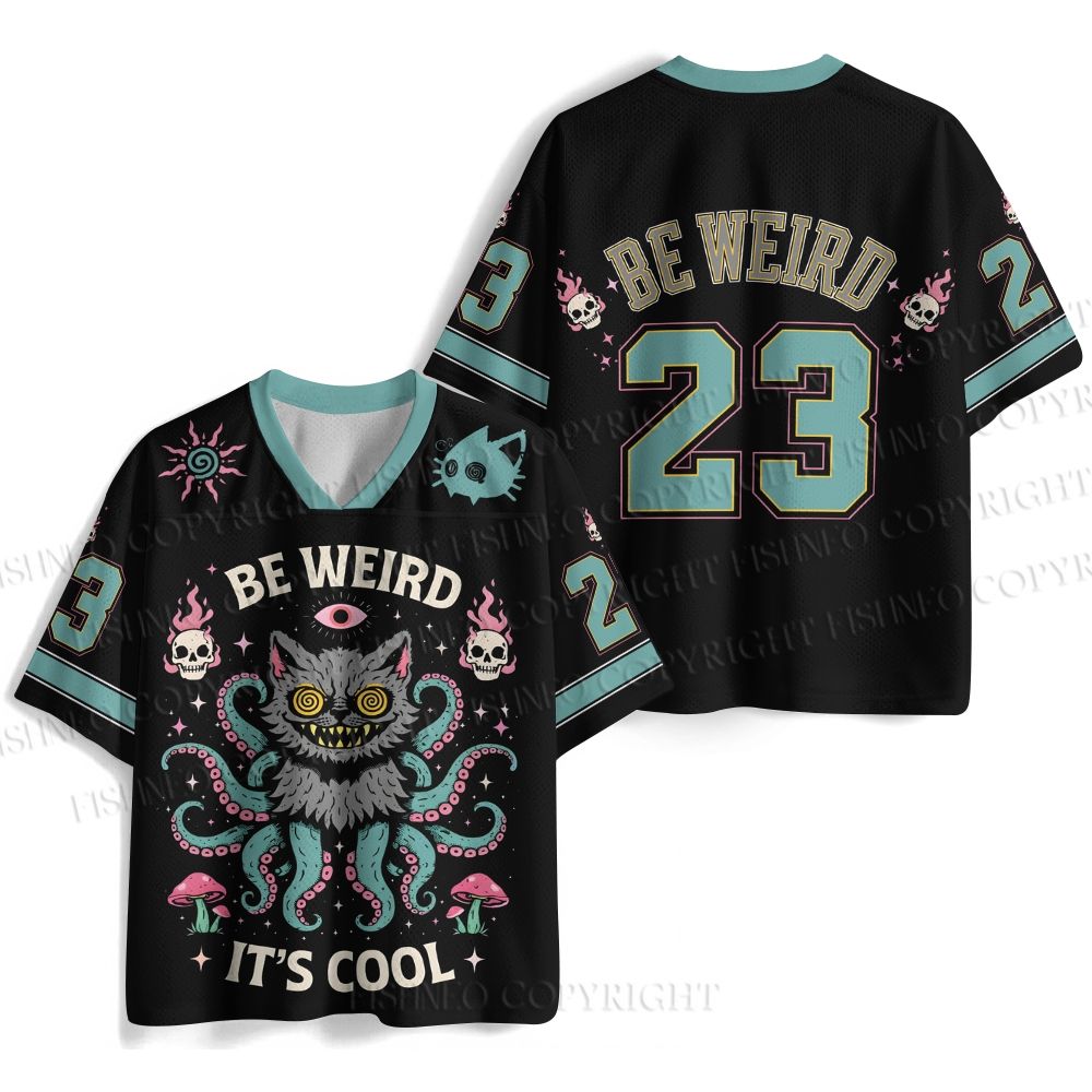 Be Weird It's Cool Octopus Cat Jersey Shirts