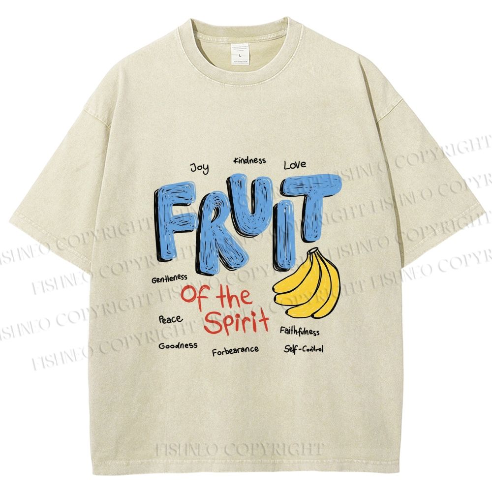 Unisex Fruit of the Spirit Printed Washed Tee