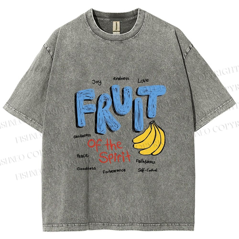 Unisex Fruit of the Spirit Printed Washed Tee
