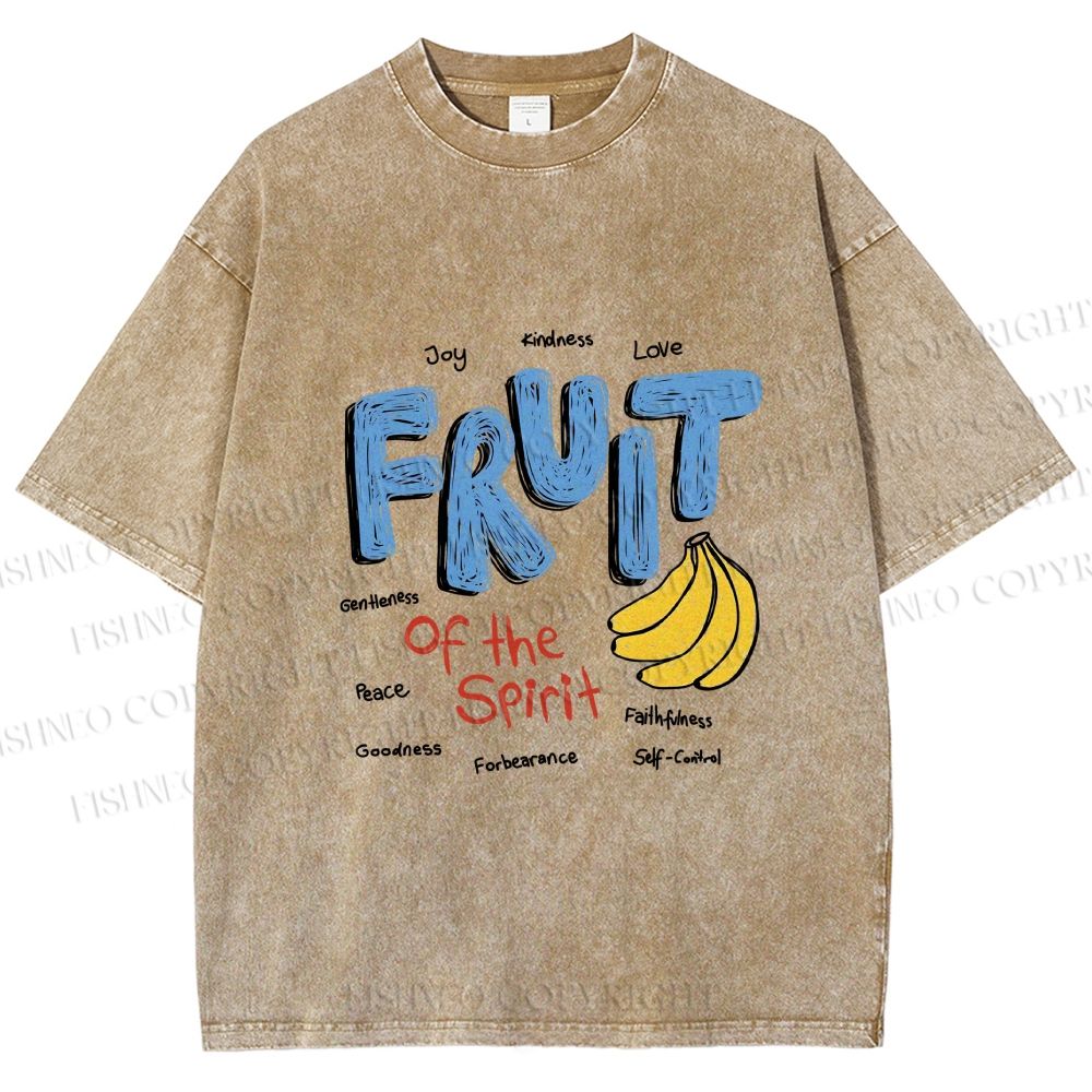 Unisex Fruit of the Spirit Printed Washed Tee