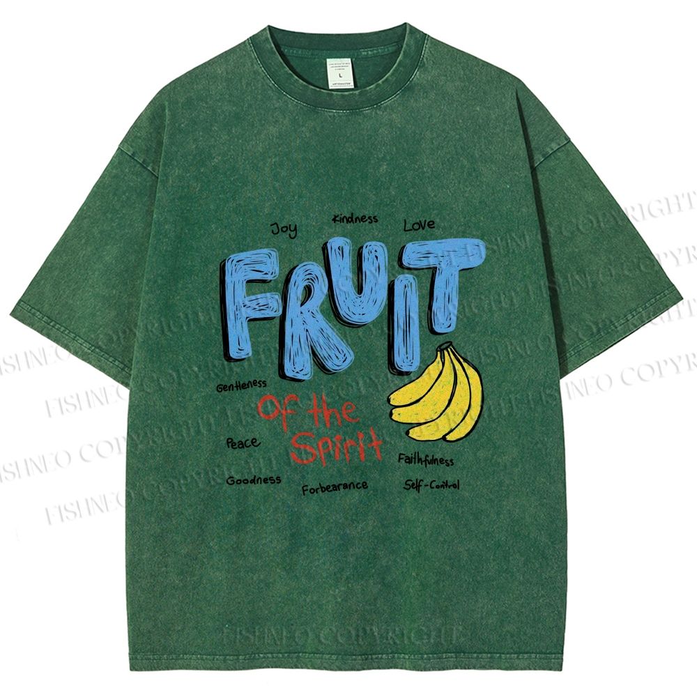Unisex Fruit of the Spirit Printed Washed Tee