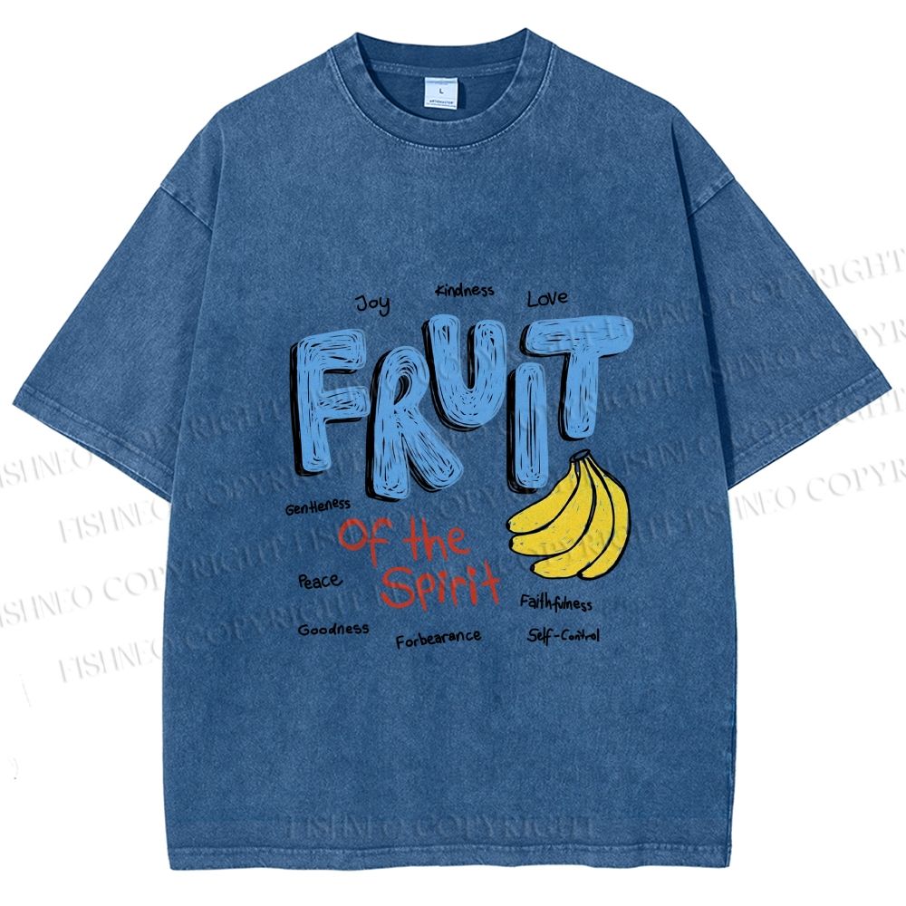 Unisex Fruit of the Spirit Printed Washed Tee