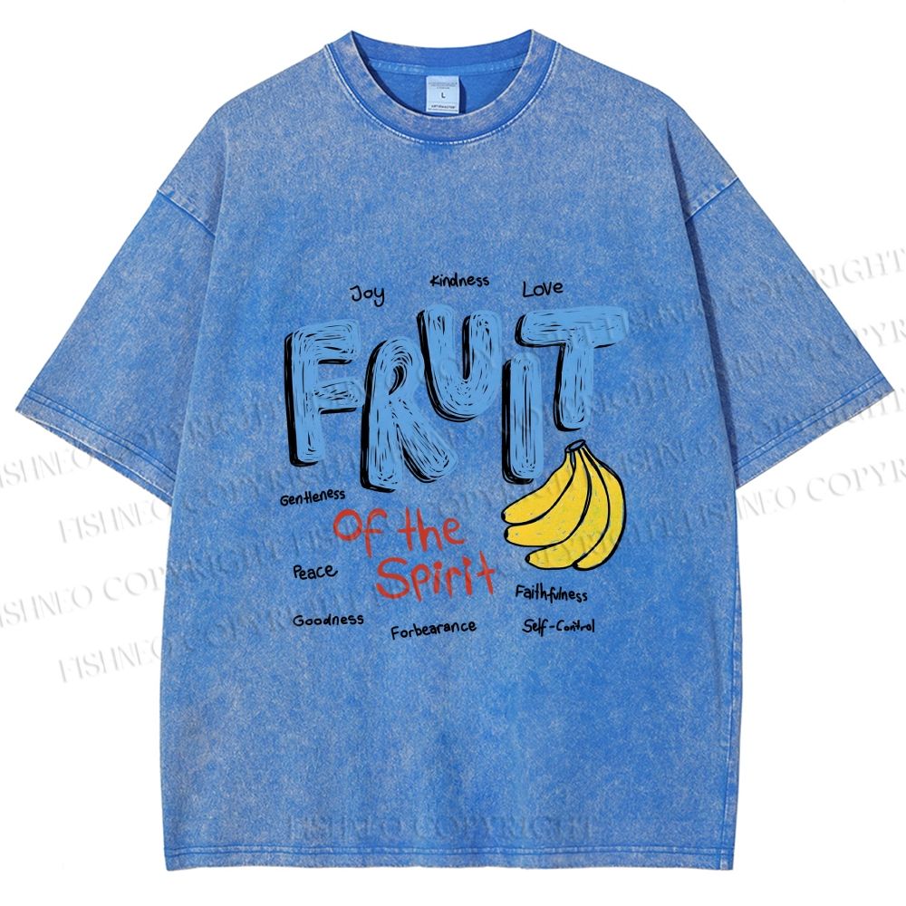 Unisex Fruit of the Spirit Printed Washed Tee