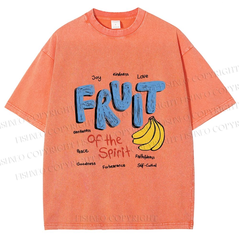 Unisex Fruit of the Spirit Printed Washed Tee