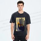 Unisex Bird in Hands Printed Washed Tee