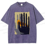 Unisex Bird in Hands Printed Washed Tee