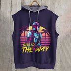 Unisex Star Wars Mandalorian Printed Sleeveless Hoodie